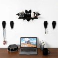 thumbnail image 3 of Halloween Coffin Wall Hanging, Coffin Wall Hook for Keys for Wall - Rustic Black Wooden Hanger for Keys, Mugs, Purse B, 3 of 5
