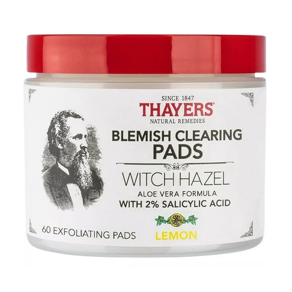 Thayers Witch Hazel Blemish Clearing Pads, Lemon, 60 Ea, 2 Pack