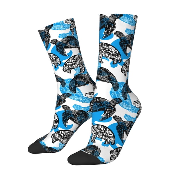 Balery Sea Animal Calcetas Largas con Estampado para Hombre y Mujer – Suaves y Transpirables, Talla Única (US 5-11)