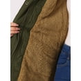 thumbnail image 5 of Unique Bargains Women Windproof Winter Parka Puffer Coat with Faux Fur Hood L Army Green, 5 of 6