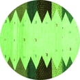 thumbnail image 1 of Ahgly Company Indoor Round Abstract Green Contemporary Area Rugs, 3' Round, 1 of 1