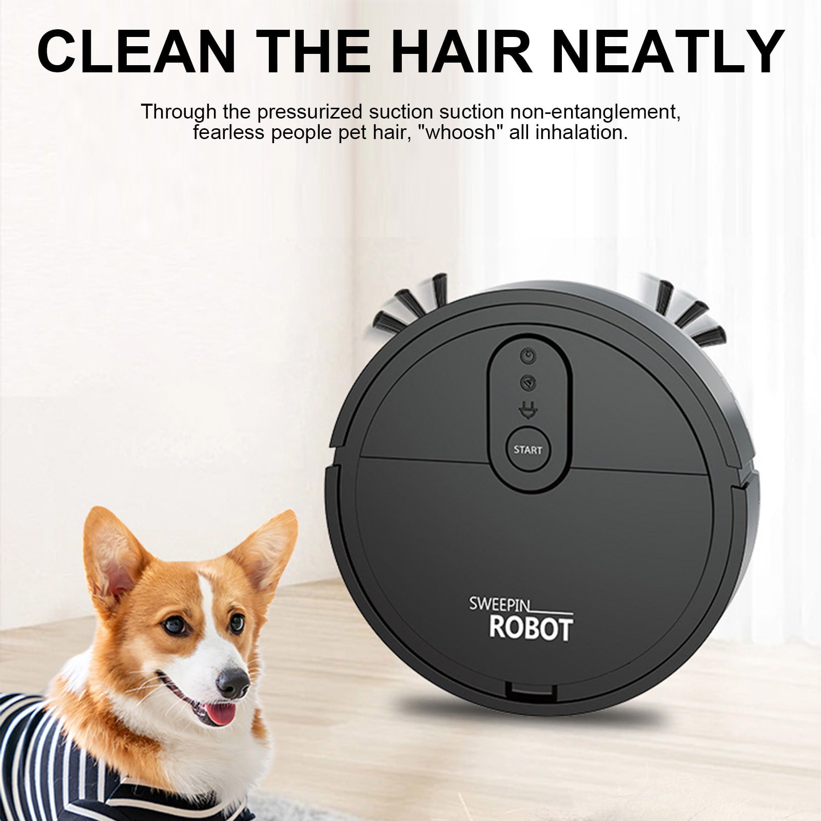 Oggfader Robot Vacuum Vacuum Cleaning Robot Home Intelligent Sweeping Machine Pet Cleaning Hair Suction Sweeping And Mopping Three In One Sweeping Machine Black