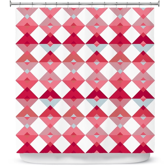 Shower Curtains 70" x 73" from DiaNoche Designs by Julia Grifol - Triangles Pale Pink