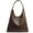 Coffee, variant on Hobo Bags for Women Soft Vegan Leather Shoulder Handbag Slouchy Tote Purses