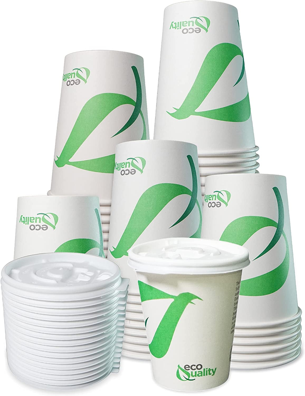 EcoQuality Extra Large 20oz White Paper Coffee Cups with Black Lids - (100  Count) Disposable Paper C…See more EcoQuality Extra Large 20oz White Paper