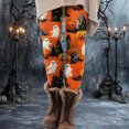thumbnail image 5 of HCNTES Halloween Leggings for Women Pumpkin Skeleton Witch Ghost Printed Tights High Waisted Soft Stretchy Yoga Pants (1-Orange,XXL), 5 of 7