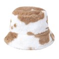thumbnail image 1 of Winter Fisherman Hat Leopard Print Thick Windproof Fixed Strap Cold Resistant Flat Top Color Matching Adjustable Lady Outdoor Hat, 1 of 10