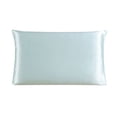 thumbnail image 2 of Funda de almohada de seda de morera Funda de almohada transpirable de 2 lados Funda de almohada de color sólido para la piel del cabello, Verde, 51x76cm kenally HA003379-20, 2 of 7