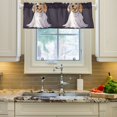 thumbnail image 2 of Yayeee Kitchen Valance Rod Pocket 54" x 18" Living Room Window Curtain, Yellow Halloween Dog, 2 of 6
