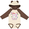 thumbnail image 3 of Inktastic My Auntie Loves Me- cute unicorn Boys or Girls Long Sleeve Baby Bodysuit, 3 of 5