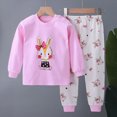 thumbnail image 2 of UAYOTSE Girls Cute Cartoon Pajama Set Kids Toddler 3 6 12 18 24 Months 2T 3T 4T 5T fit Pjs Soft Breathable Sleepwear Size 12-18 Months, 2 of 4