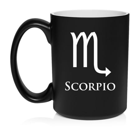 

Scorpio Zodiac Horoscope Ceramic Coffee Mug Tea Cup Gift (15oz Matte Black)