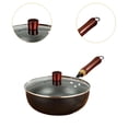 thumbnail image 6 of Fancyes Non-stick Wok, Wok, Wooden Handle for Boiling, Cooking Utensils, Frying Pan, Wok, Stir-fry Pot, Gas , Restaurant, Home, Camping without Lid, 6 of 8