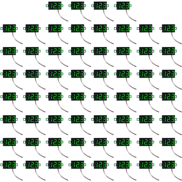 Pantalla voltaje 2 cables 5 V-40 V medidor LED 0 28 pulgadas () verde