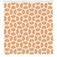 thumbnail image 3 of Ambesonne Orange and White Shower Curtain, 3D Style Grid, 69"Wx75"L, Orange and White, 3 of 3