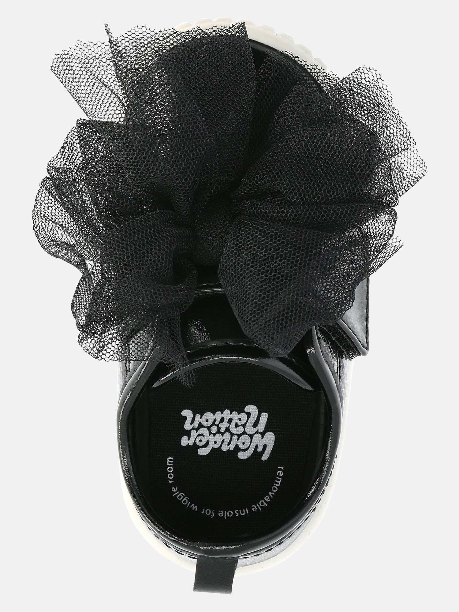 Wonder Nation Baby Girls Strap Bump Toe Tulle Bow Sneakers