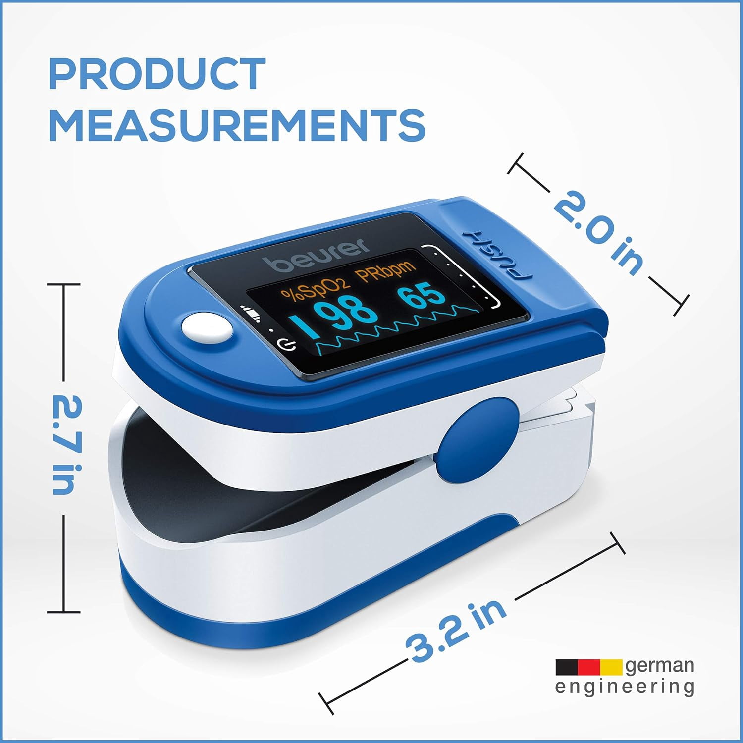 Beurer Pulse Oximeter, PO50 - One Size