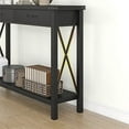 thumbnail image 3 of GloryStar Table Console d'Entrée Style Ferme, Design Rustique Mince avec Tiroirs et Tablette de Rangement Ouverte Inférieure, 3 of 8