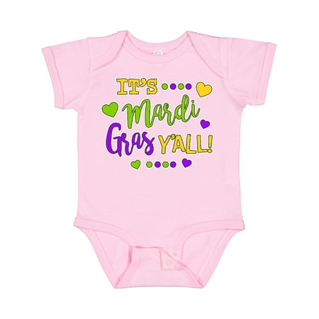 

Inktastic Its Mardi Gras Yall with Hearts Gift Baby Boy or Baby Girl Bodysuit
