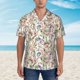 thumbnail image 2 of Balery Floral Camisas hawaianas de manga corta para hombre, camisas playeras de corte holgado, camisas de vacaciones con botones,X-Large, 2 of 7