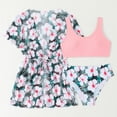 thumbnail image 4 of HAYIMI Child Summer Kids Girls 3 Piece Bikini Swimsuit Set Cute Floral Swimwear Bathing Suit With Kimono Coverup Holiday Beach Swim Wear, 4 of 7