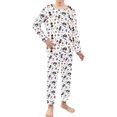 thumbnail image 2 of DISNIMO Football Star Pajama Set Girls Size 8 Pajama Sets Kids Girls Size 3-4 Boys Pajamas 2 Piece Night Pjs for Kids Girls Cute Pj Set Pants Soft Kids Long Sleeve Sleepwear, 2 of 7