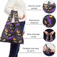 thumbnail image 5 of 5 Pack Foldable Shopping Bag,Halloween Bat Moon Eye Pattern Reusable Grocery Bags with Pockets,Large Reusable Tote Bags with Handles Waterproof & Lightweight, 5 of 6