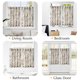 thumbnail image 3 of Cortinas Jinchan de Lino con Estampado Floral, 60 cm, Estilo Rústico, 2 Paneles, 3 of 9