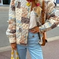 thumbnail image 2 of Siilsaa Women Open Front Puffer Jacket Vinatge Floral Print Crop Quilted Cardigan Y2k Patchwork Padded Coat Streetwear Yellow,L, 2 of 5