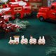 thumbnail image 5 of Tren navideño de madera pintado, adorno navideño para mesa navideña, adorno para festival, decoración de fiesta, 5 of 5