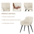 thumbnail image 6 of Andeworld Faux Leather Accent Chair Arm Chairs Living Room Chairs Leisures Chair Upholstered Chair with Metal Legs Set of 2 for Home Kitchen Office Bistro Cafe, Beige, 6 of 6