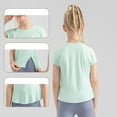 thumbnail image 5 of breaise Girls Athletic Shirts Short Sleeve Quick Drying Sports T-Shirts Crew Neck Activewear Tees Tops for Kids Teens, 5 of 9