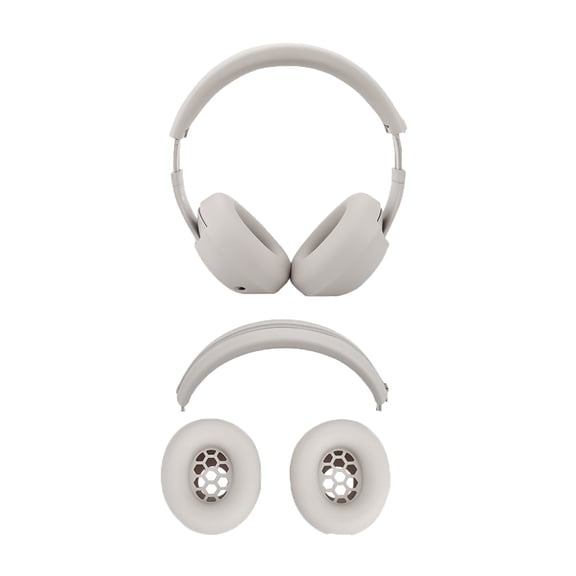 HYRACPO Soft Silicone Case for Beats Studio Pro Headset, Shockproof & Anti-Scratch Ear Cushion & Headband Cover, Dustproof Protector-white