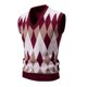 thumbnail image 1 of Chaqueta de Punto con Cuello en V de los Hombres, Blusa Casual de Patrón de Tartán de Coincidencia de Color con Estiramiento Ligero para el Uso Diario Y los Deportes, Moda de Otoño, 1 of 3