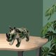 thumbnail image 2 of Estatua de rinoceronte, escultura creativa decorativa para mesa de bar, estudio, gabinete. flores verdes, 2 of 9