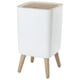 thumbnail image 1 of Cubo de basura de estilo nórdico con tapa, cubo de basura de imitación de madera, cubo de basura con tapa. Cuadrado, 1 of 9