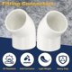 thumbnail image 3 of Uxcell 4 Pcs 1.5" Accesorios de tubería de codo de 45 grados Grado de construcción de muebles Adaptador de esquina de 2 vías Blanco, 3 of 6