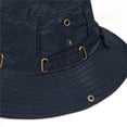 thumbnail image 5 of Bxsruta Unisex Solid Color Outdoor Sun Hat with Adjustable Rope for Hiking Camping, 5 of 8