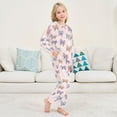 thumbnail image 6 of Fluffy Pajamas Set Fuzzy Winter Warm Pj Sets Pullover Tops and Long Pants Bows and Spider Webs X-Small, 6 of 8