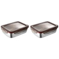 thumbnail image 1 of 2X Fiambrera de Acero Inoxidable de 220 Ml, Caja Sellada para Alimentos, Cajas de Mantenimiento Fresco, Contenedor Bento para Oficina, Contenedor para Almuerzo, 1 of 5