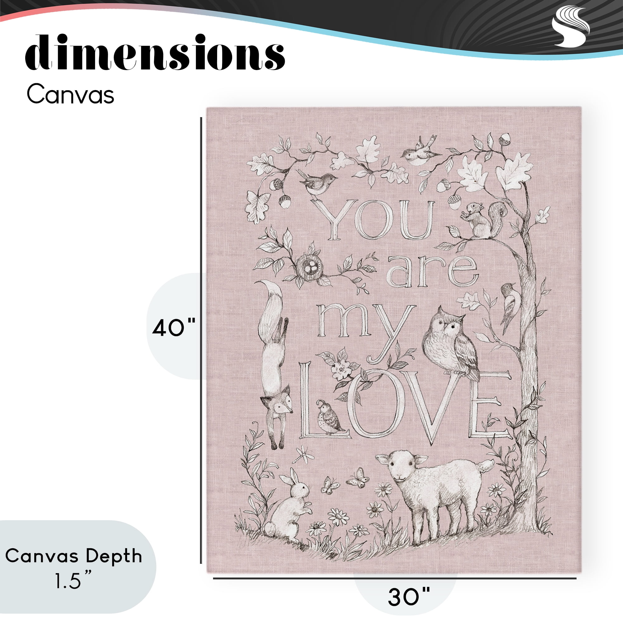 Stupell Industries You Are My Love Canvas Wall Art, design by Susan Winget