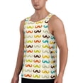 thumbnail image 3 of Rocae Colorful Mustache for Men's Workout Tank Top Men's Running Tank Top Dry Fit Athletic Workout Tank TopsMedium, 3 of 9