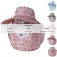 thumbnail image 2 of ROHUUQUE Women Boonie Hats UV Protection Full Face & Neck Cover Breathable Polka Silk Tea-Picking Sun Hat for Summer Outdoor Beige, 2 of 4