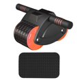 thumbnail image 4 of Rodillo abdominal, entrenamiento de fuerza, retorno automático, ruedas dobles profesionales, Naranja, 4 of 8