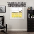 thumbnail image 6 of VHC Brands Annie Buffalo Check Cotton Farmhouse Kitchen Curtains Rod Pocket Hanging Loops Ruffling 16x60 Valance, Black Country, 6 of 7