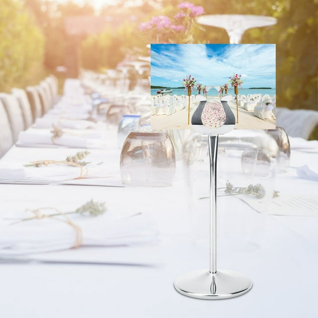 Table Card Holder, Practical And Beautiful Stainless Steel Number Clip, U Shaped For Wedding Table Decoration Party Restaurant