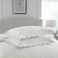 thumbnail image 3 of 3-Piece Elegantly Embroidered 100% Cotton Oversized Quilt Bedspread Set Wavy Edge TX, 3 of 7