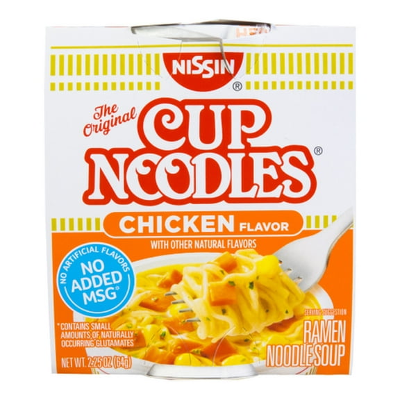 Nissin the Original Cup Noodles Chicken Flavor Ramen Noodle Soup, 2.25 Oz (Pack of 8)