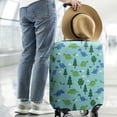 thumbnail image 2 of Light Blue Dinosaurs Forest Pattern Luggage Cover Fashion Suitcase Cover Baggage Covers Fit 25-28 Inch Luggage (Go Travel), 2 of 5
