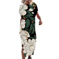 thumbnail image 2 of SMihono Robe Maxi Bohème d'Été pour Femmes Grande Taille Robe Maxi pour Femmes Plage Vacances Décontractée Ample Longue Robe Manches Courtes Robes d'Été avec Fente Robe Évasée de Plage, 2 of 5